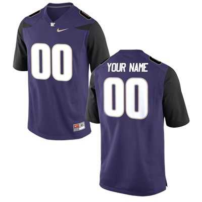 Men%27s Washington Huskies Customized Replica Football 2015 Purple Jersey